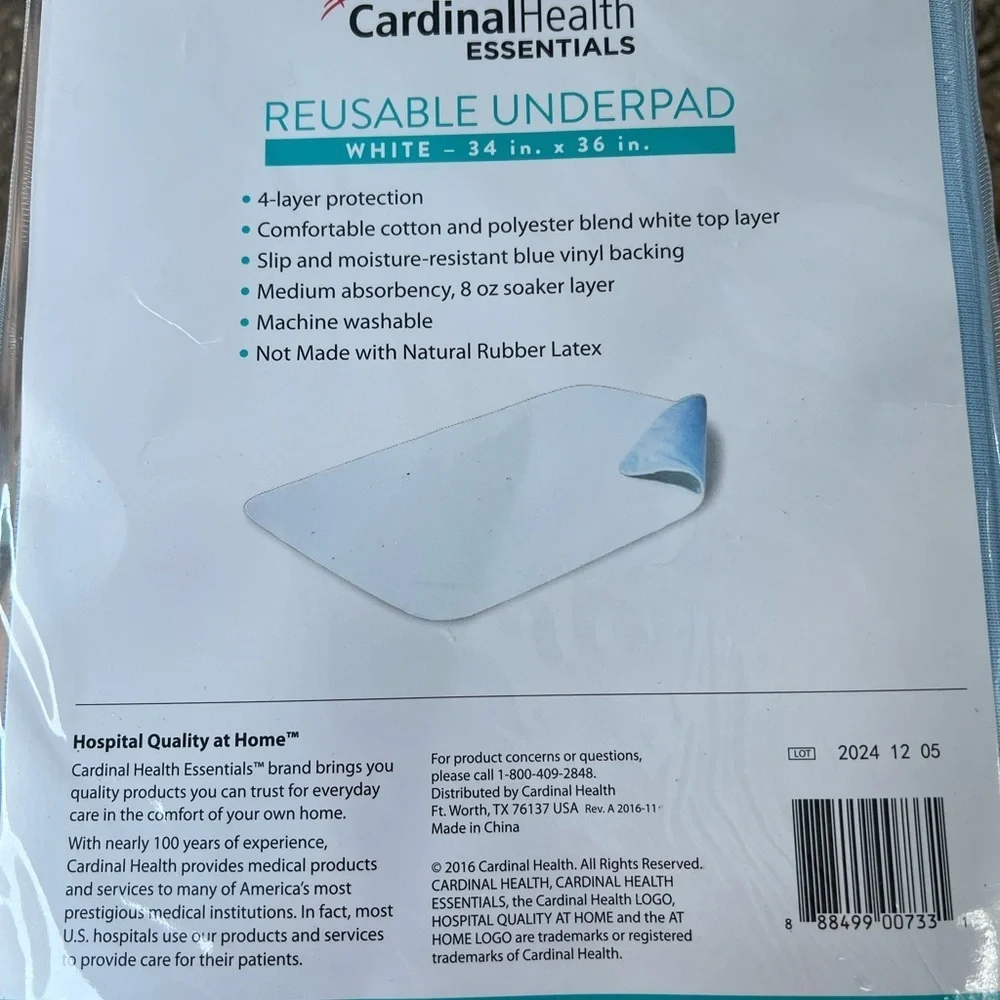 White Reusable Underpad